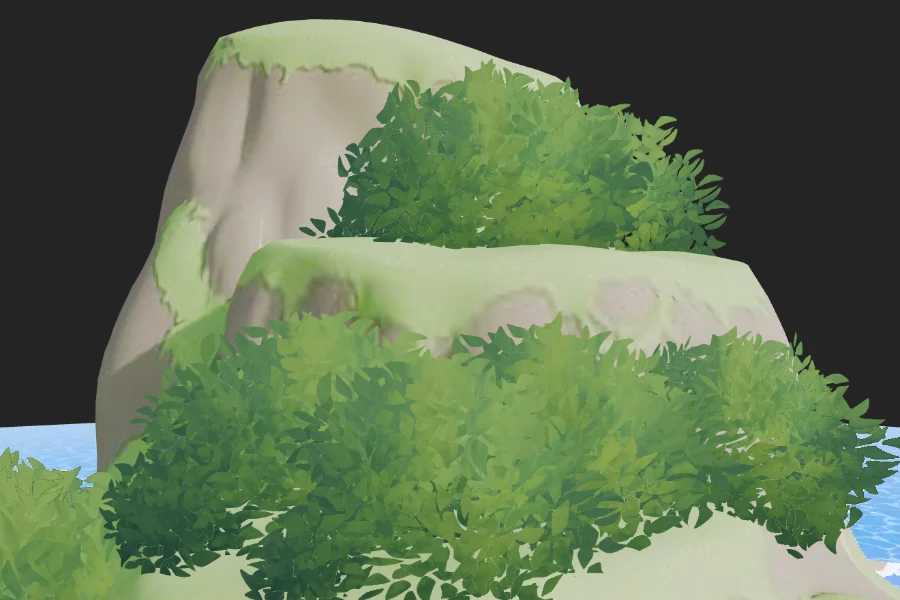 Bushes with matcap texture